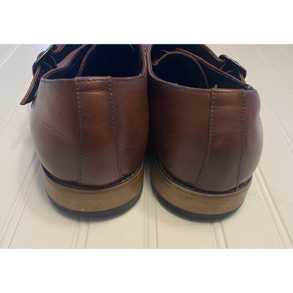Stacy Adams Mens 12 Monk Strap Dress Shoes Leather Brown main image 6